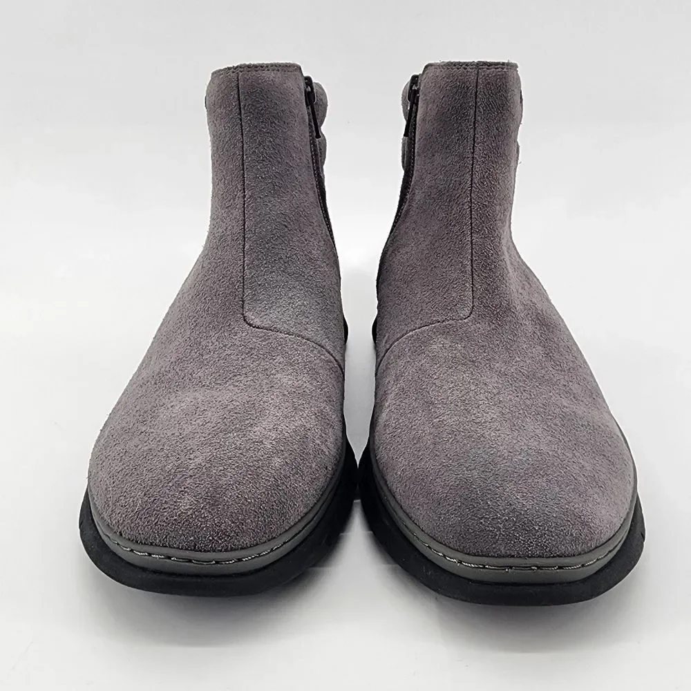 Vionic Arya Grey Nubuck Leather‎ Ankle Boots Size 8